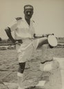 Proudly Serving: Italian Navy Sailor Portrait in the 1950s