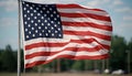 Proudly waving vibrant american flag on independence day celebration in the united states of america