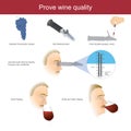 Prove wine quality. Illustration infographic