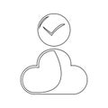 proven cloud icon. Element of Sucsess and awards for mobile concept and web apps icon. Thin line icon for website design and