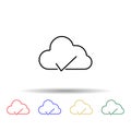 proven cloud multi color style icon. Simple thin line, outline vector of web icons for ui and ux, website or mobile application