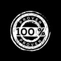 100% proven vector rubber stamp