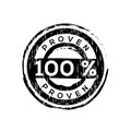 100% proven vector rubber stamp