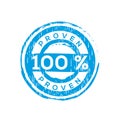 100% proven vector rubber stamp