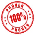 Proven vector stamp Royalty Free Stock Photo