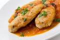 Provencal chicken breasts angled