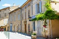 Provencal street with typical houses in southern France, Provence. Aix-en-Provence city on sunny summer day. Royalty Free Stock Photo