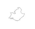 Provence-Alpes-Cote d Azur France region outline