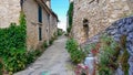 Provence - Ancient residential district with historic architecture and charming alleys in a small rural village in the Provence Royalty Free Stock Photo