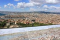 Marseille panorama with map - south France Royalty Free Stock Photo