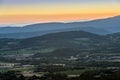 Provence landscape at sundown