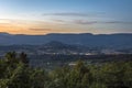 Provence landscape at sundown