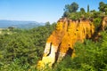 PROVENCE: Ochre Rocks or Carriere d`Ocre Royalty Free Stock Photo