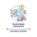 Provide better information concept icon