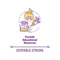 Provide educational resources concept icon