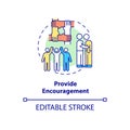 Provide encouragement concept icon