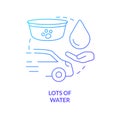 Provide pets enough water blue gradient concept icon