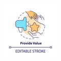 Provide value concept icon