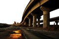 elevated skyway highway isolated transparent PNG file. Urban highway concrete street road. Royalty Free Stock Photo