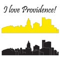 Providence, Rhode Island, city silhouette Royalty Free Stock Photo