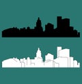 Providence, Rhode Island, city silhouette Royalty Free Stock Photo