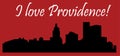 Providence, Rhode Island, city silhouette Royalty Free Stock Photo