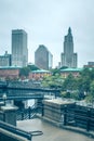 Providence rhode island city skyline in october 2017 Royalty Free Stock Photo