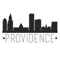 Providence Rhode Island. City Skyline. Silhouette City. Design Vector. Famous Monuments. Royalty Free Stock Photo