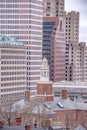 Providence Rhode Island Skyline during autumn season Royalty Free Stock Photo