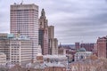 Providence Rhode Island Skyline during autumn season Royalty Free Stock Photo