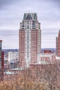 Providence Rhode Island Skyline during autumn season Royalty Free Stock Photo