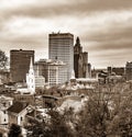 Providence Rhode Island Skyline during autumn season Royalty Free Stock Photo