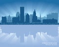 Providence, Rhode Island skyline city silhouette Royalty Free Stock Photo
