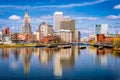 Providence, Rhode Island, USA downtown skyline on the river Royalty Free Stock Photo