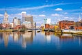 Providence, Rhode Island, USA downtown skyline on the river Royalty Free Stock Photo