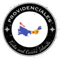 Providenciales circular patriotic badge.