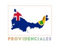 Providenciales Logo. Map of Providenciales with.