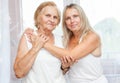 Providing care for elderly Royalty Free Stock Photo