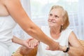 Providing care for elderly Royalty Free Stock Photo