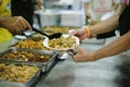 Providing food to the poor is helping people in a happy society