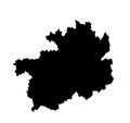 Province Guizhou map vector silhouette illustration