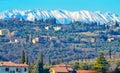 Province of Verona and Alps mountains scenic view Northern Italy Royalty Free Stock Photo