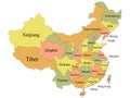 Provinces Map of China