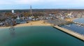 Provincetown, Cape Cod Aerial on the Bay in New England Royalty Free Stock Photo