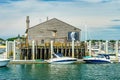 Provincetown, Cape Cod, Massachusetts, US - August 15, 2017 Yacht, ship, boat in marina Royalty Free Stock Photo