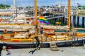 Provincetown, Cape Cod, Massachusetts, US - August 15, 2017 Yacht, ship, boat in marina Royalty Free Stock Photo