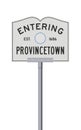 City of Provincetown road sign Royalty Free Stock Photo