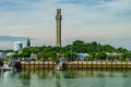 Provincetown Marina and Pilgrim Monument, Provincetown MA US