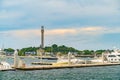 Provincetown Marina and Pilgrim Monument, Provincetown MA US