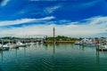 Provincetown Marina and Pilgrim Monument, Provincetown MA US